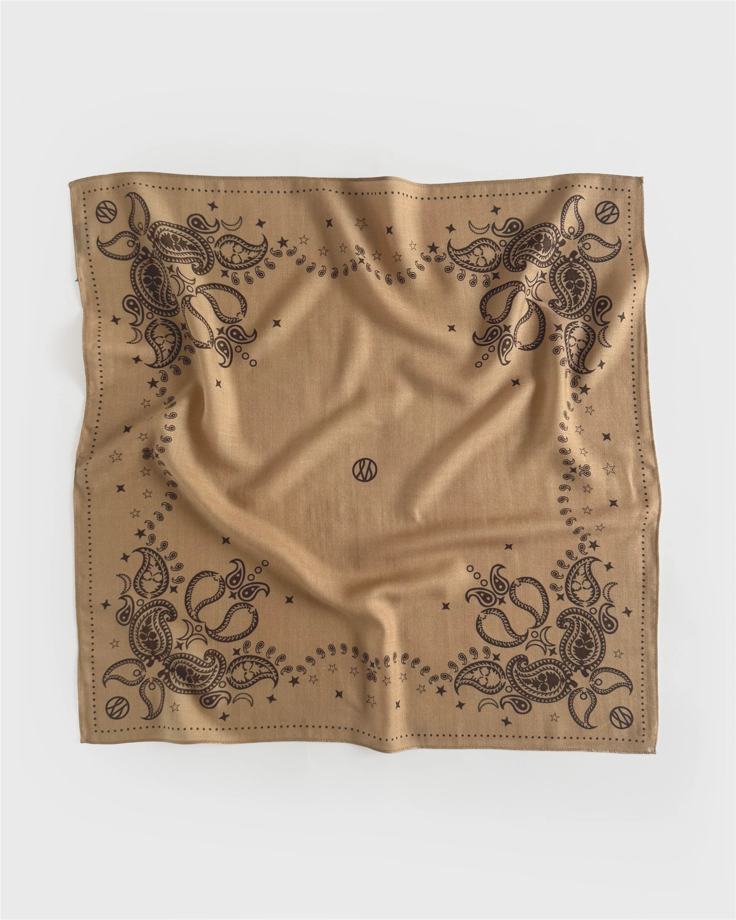 Skjef | Wool Paisley Scarf Cappuccino